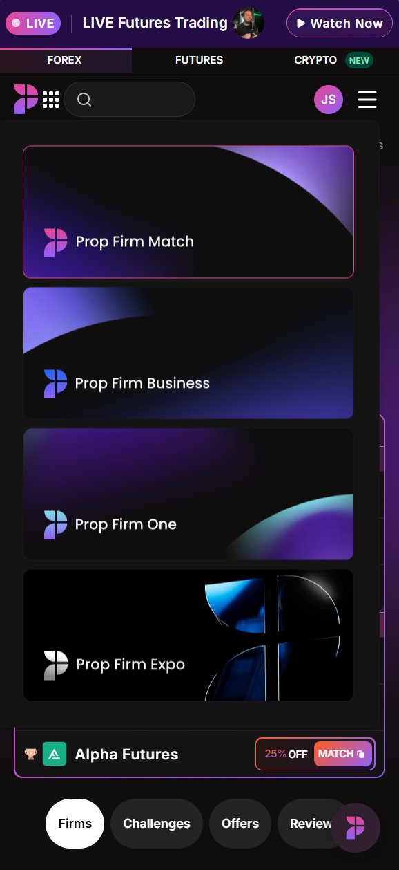 Live mobile Products grid with card tiles competing with bottom tab bar and hamburger menu.